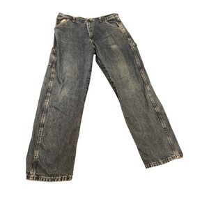 Old Mill Men's Carpenter Jeans 36x30 Blue Denim‎ Heavy‑Duty Work Pants